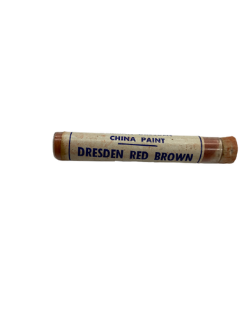 Dresden Red Brown China Paint